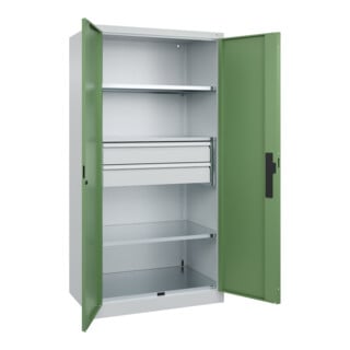C+P Schwerlastschrank Acurado Pro 1950 x 1000 x 600 mm 7035/6011