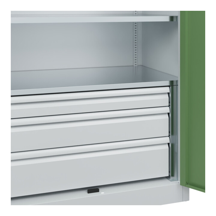 C+P Schwerlastschrank Acurado Pro 1950 x 1000 x 600 mm 7035/6011