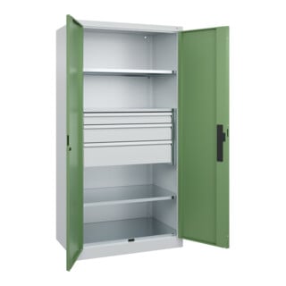 C+P Schwerlastschrank Acurado Pro 1950 x 1000 x 600 mm 7035/6011