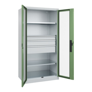 C+P Schwerlastschrank Acurado Pro 1950 x 1000 x 600 mm 7035/6011