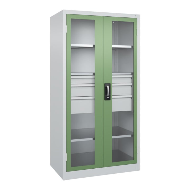 C+P Schwerlastschrank Acurado Pro 1950 x 1000 x 600 mm 7035/6011