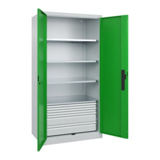 C+P Schwerlastschrank Acurado Pro 1950 x 1000 x 600 mm 7035/6037