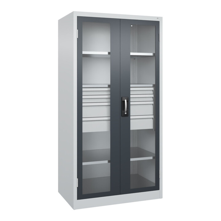 C+P Schwerlastschrank Acurado Pro 1950 x 1000 x 600 mm 7035/7016