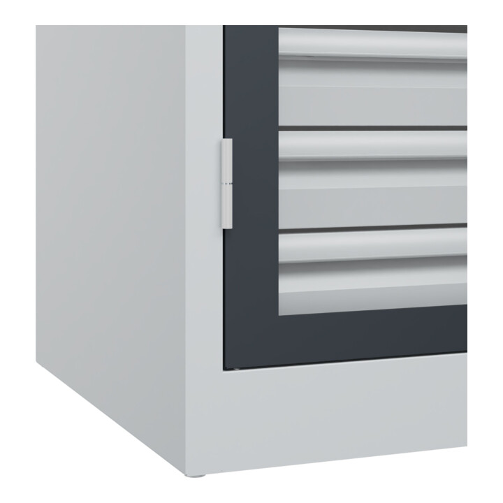 C+P Schwerlastschrank Acurado Pro 1950 x 1000 x 600 mm 7035/7016