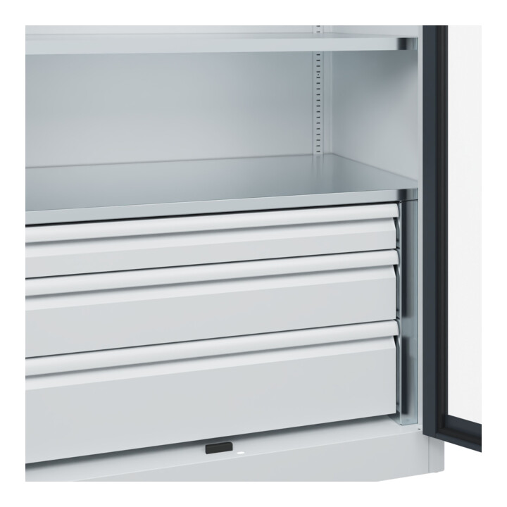 C+P Schwerlastschrank Acurado Pro 1950 x 1000 x 600 mm 7035/7016