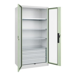 C+P Schwerlastschrank Acurado Pro 1950 x 1000 x 600 mm 9016/6019