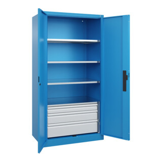 C+P Schwerlastschrank Acurado Pro 1950 x 1000 x 600 mm blau