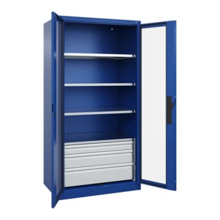 C+P Schwerlastschrank Acurado Pro 1950 x 1000 x 600 mm blau