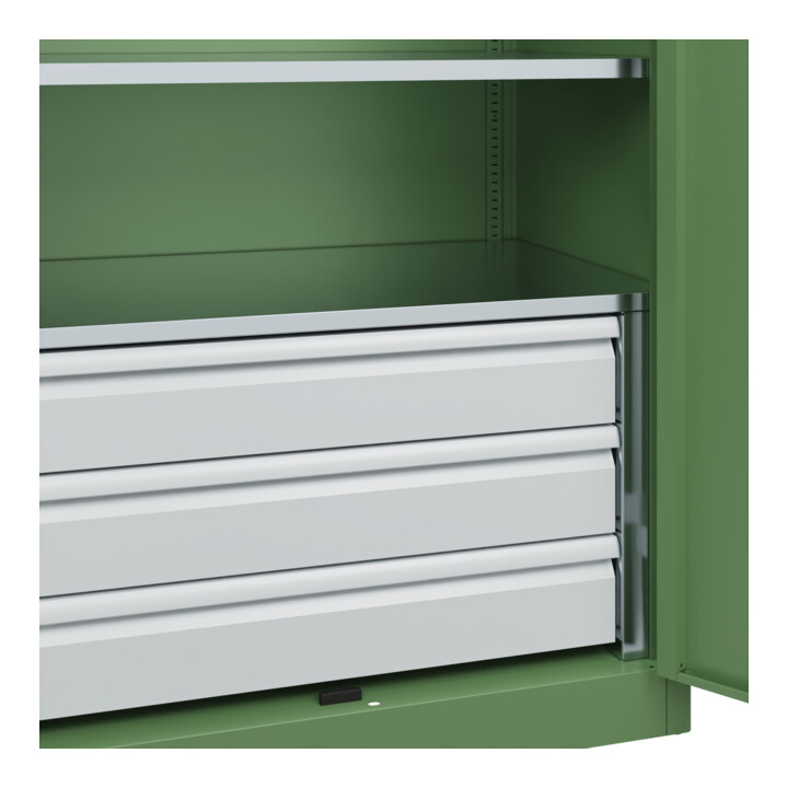 C+P Schwerlastschrank Acurado Pro 1950 x 1000 x 600 mm mit Schubladen 6011/6011