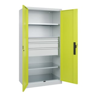C+P Schwerlastschrank Acurado Pro 1950 x 1000 x 600 mm mit Schubladen