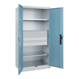 C+P Schwerlastschrank Acurado Pro 1950 x 1000 x 600 mm mit Schubladen