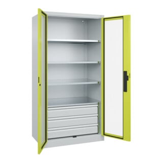 C+P Schwerlastschrank Acurado Pro 1950 x 1000 x 600 mm mit Schubladen