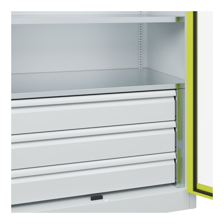 C+P Schwerlastschrank Acurado Pro 1950 x 1000 x 600 mm mit Schubladen
