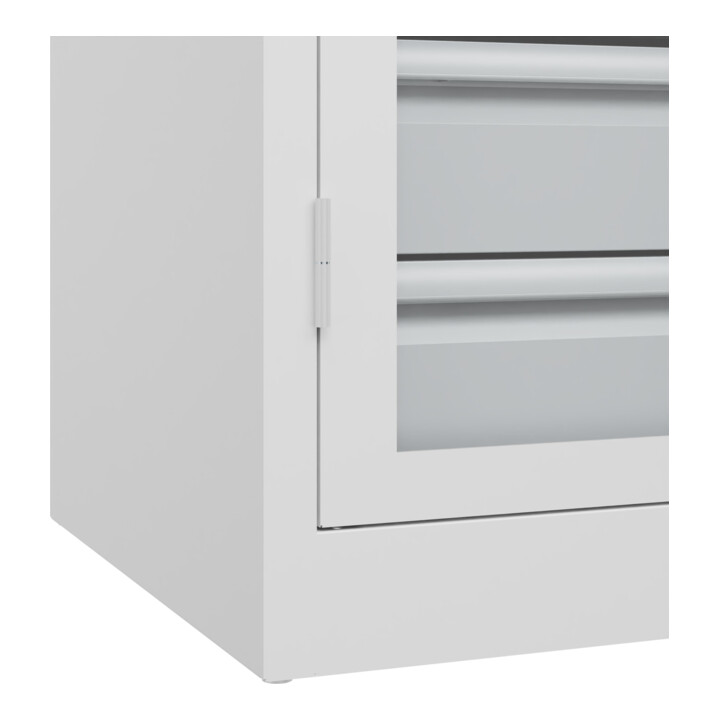 C+P Schwerlastschrank Acurado Pro 1950 x 1000 x 600 mm mit Schubladen weiß