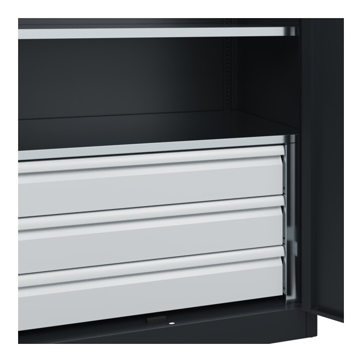 C+P Schwerlastschrank Acurado Pro 1950 x 1000 x 600 mm schwarzgrau