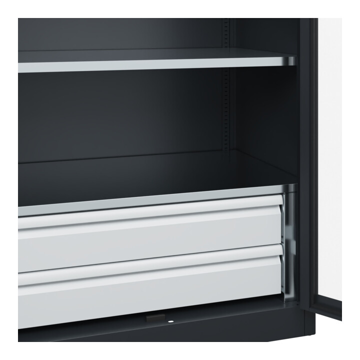C+P Schwerlastschrank Acurado Pro 1950 x 1000 x 600 mm schwarzgrau