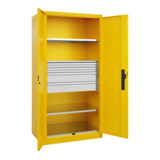 C+P Schwerlastschrank Acurado Pro 1950 x 1000 x 600 mm Verkehrsgelb