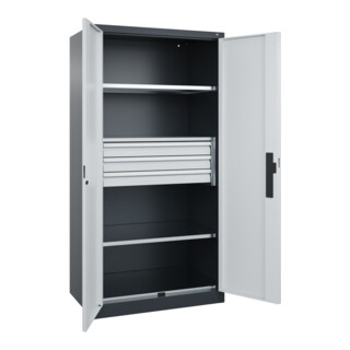C+P Schwerlastschrank Acurado Pro 1950 x 1000 x 600mm 7016/7035