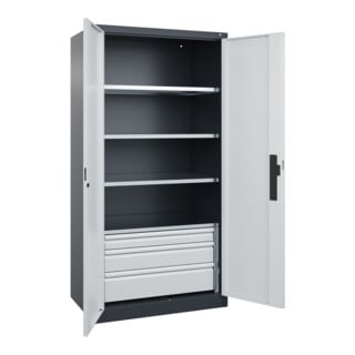 C+P Schwerlastschrank Acurado Pro 1950 x 1000 x 600mm 7016/7035