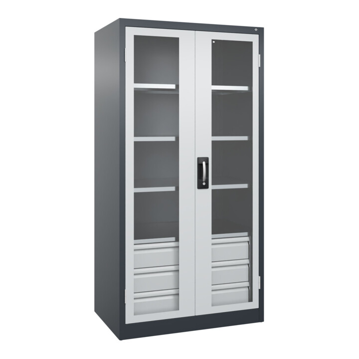 C+P Schwerlastschrank Acurado Pro 1950 x 1000 x 600mm 7016/7035