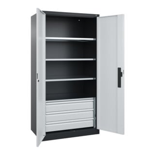 C+P Schwerlastschrank Acurado Pro 1950 x 1000 x 600mm 7021/7035