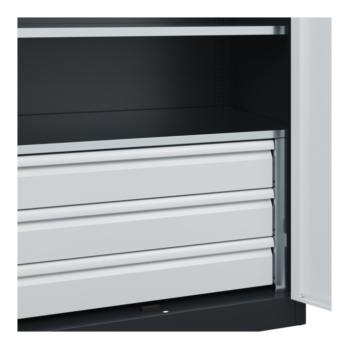 C+P Schwerlastschrank Acurado Pro 1950 x 1000 x 600mm 7021/7035