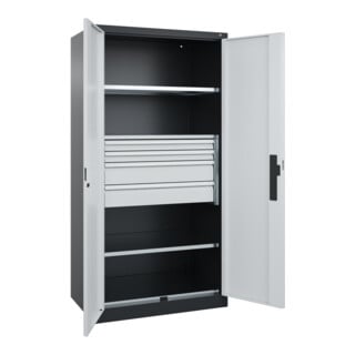 C+P Schwerlastschrank Acurado Pro 1950 x 1000 x 600mm 7021/7035