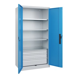 C+P Schwerlastschrank Acurado Pro 1950 x 1000 x 600mm 7035/5012