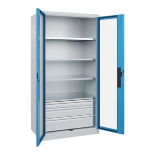 C+P Schwerlastschrank Acurado Pro 1950 x 1000 x 600mm 7035/5012