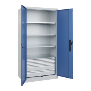 C+P Schwerlastschrank Acurado Pro 1950 x 1000 x 600mm 7035/5023