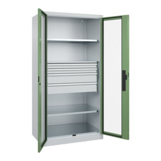C+P Schwerlastschrank Acurado Pro 1950 x 1000 x 600mm 7035/6011