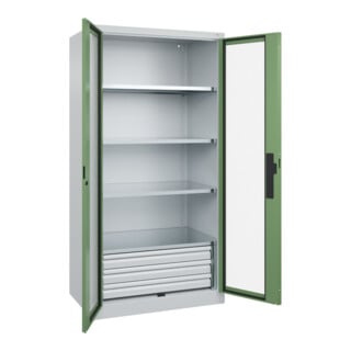 C+P Schwerlastschrank Acurado Pro 1950 x 1000 x 600mm 7035/6011