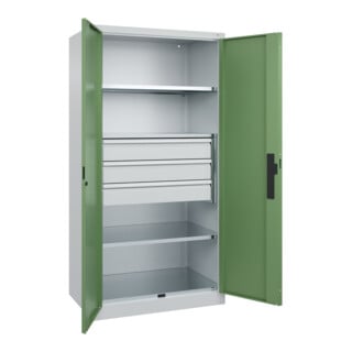 C+P Schwerlastschrank Acurado Pro 1950 x 1000 x 600mm 7035/6011