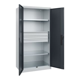 C+P Schwerlastschrank Acurado Pro 1950 x 1000 x 600mm 7035/7016