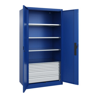 C+P Schwerlastschrank Acurado Pro 1950 x 1000 x 600mm blau