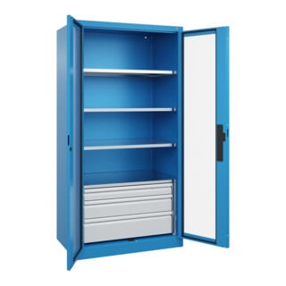 C+P Schwerlastschrank Acurado Pro 1950 x 1000 x 600mm blau