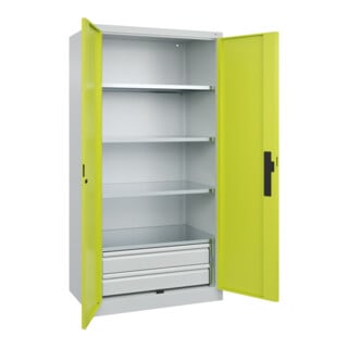 C+P Schwerlastschrank Acurado Pro 1950 x 1000 x 600mm mit Schubladen