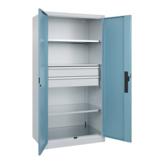 C+P Schwerlastschrank Acurado Pro 1950 x 1000 x 600mm mit Schubladen