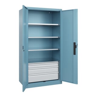 C+P Schwerlastschrank Acurado Pro 1950 x 1000 x 600mm mit Schubladen