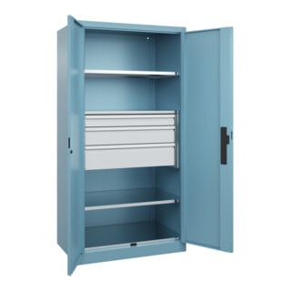 C+P Schwerlastschrank Acurado Pro 1950 x 1000 x 600mm mit Schubladen