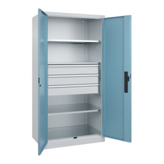 C+P Schwerlastschrank Acurado Pro 1950 x 1000 x 600mm mit Schubladen