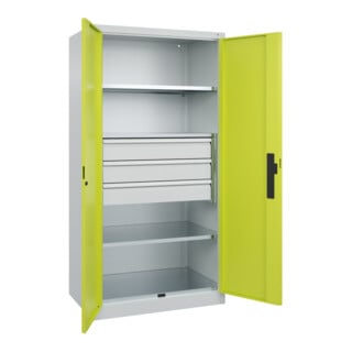 C+P Schwerlastschrank Acurado Pro 1950 x 1000 x 600mm mit Schubladen