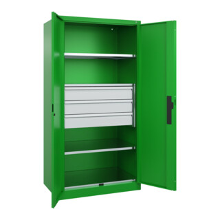 C+P Schwerlastschrank Acurado Pro 1950 x 1000 x 600mm mit Schubladen