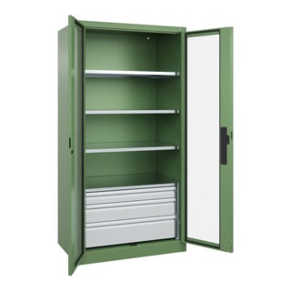 C+P Schwerlastschrank Acurado Pro 1950 x 1000 x 600mm mit Schubladen