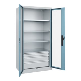 C+P Schwerlastschrank Acurado Pro 1950 x 1000 x 600mm mit Schubladen