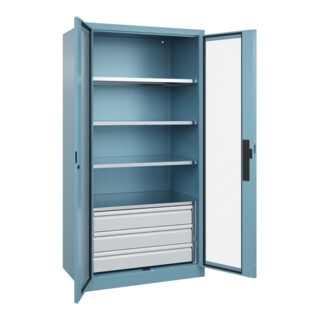 C+P Schwerlastschrank Acurado Pro 1950 x 1000 x 600mm mit Schubladen