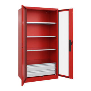 C+P Schwerlastschrank Acurado Pro 1950 x 1000 x 600mm rot