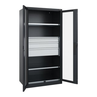 C+P Schwerlastschrank Acurado Pro 1950 x 1000 x 600mm schwarzgrau