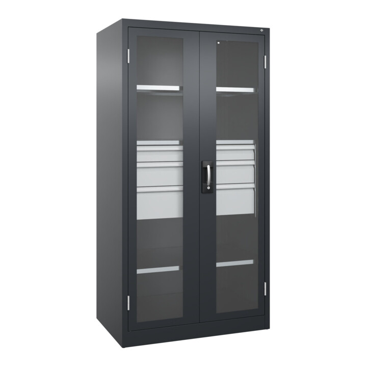 C+P Schwerlastschrank Acurado Pro 1950 x 1000 x 600mm schwarzgrau