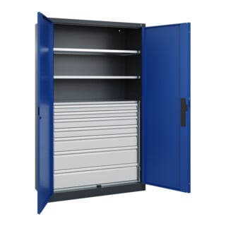 C+P Schwerlastschrank Acurado Pro 1950 x 1200 x 500 mm 7016/5010